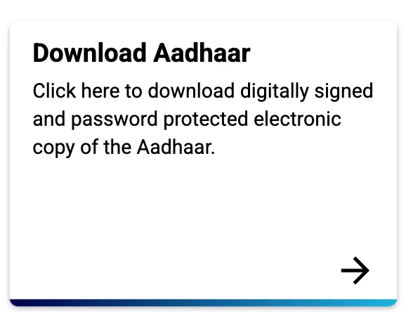 Aadhaar Download